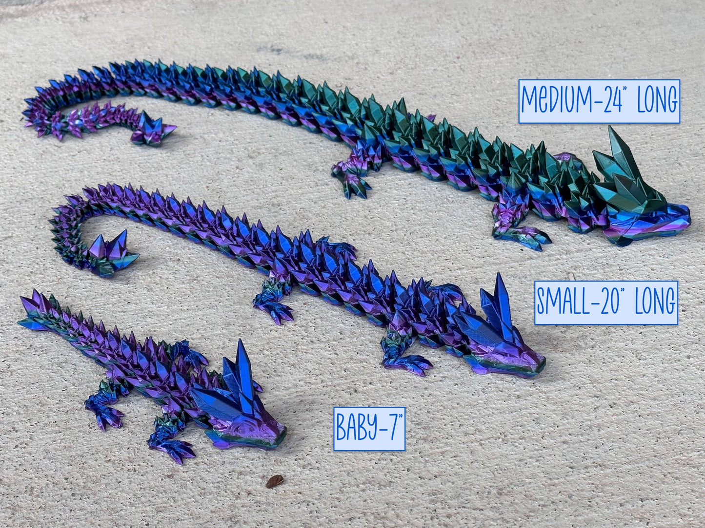 Crystal Dragon: Lg - 29" Long