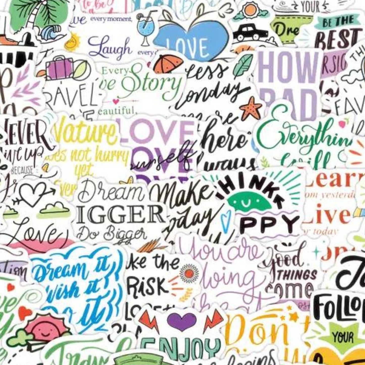 Motivational Stickers Pack, Great Inspirational Stickers Pac: 10 Stickers