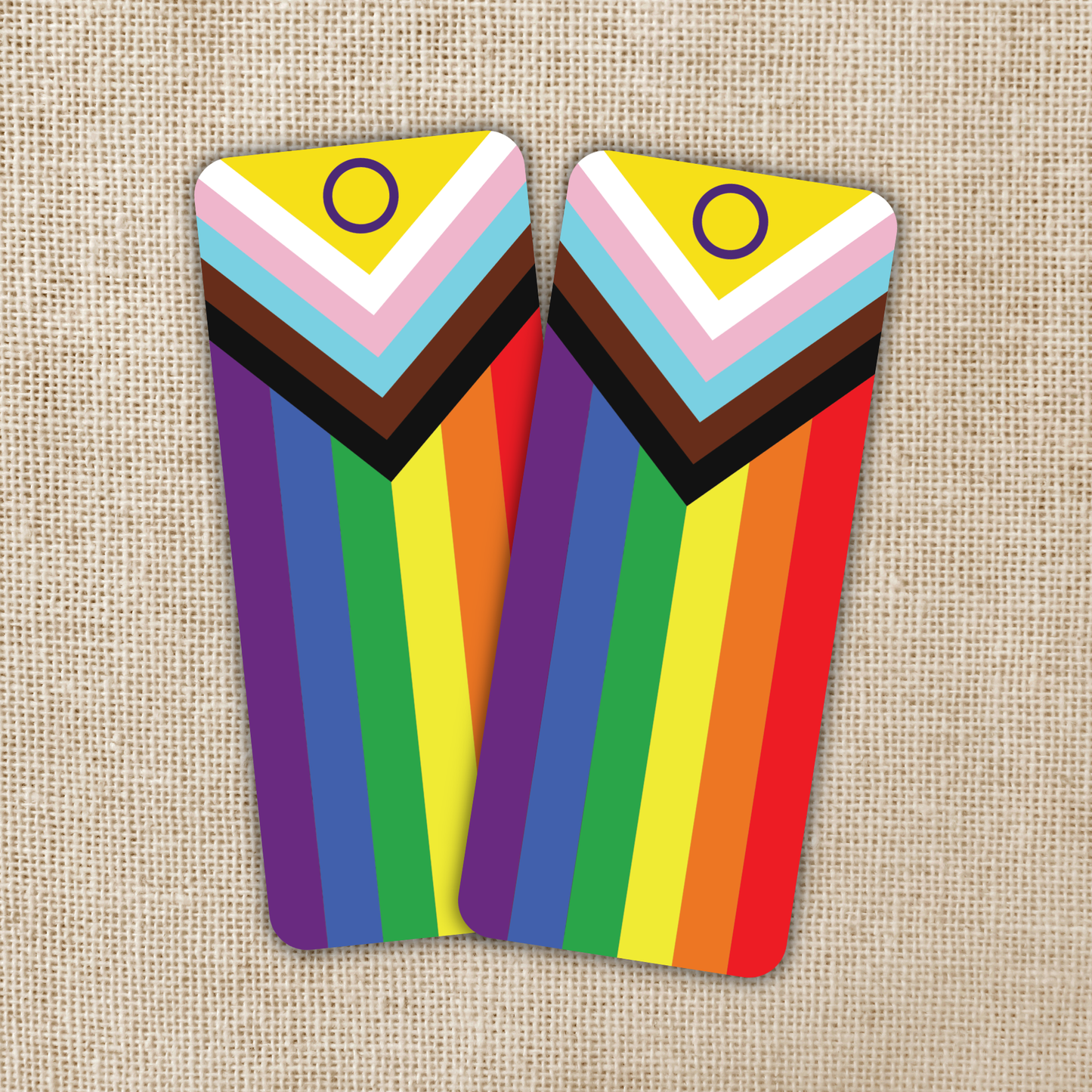 LGBTQIA+ Progressive Pride Flag Bookmark