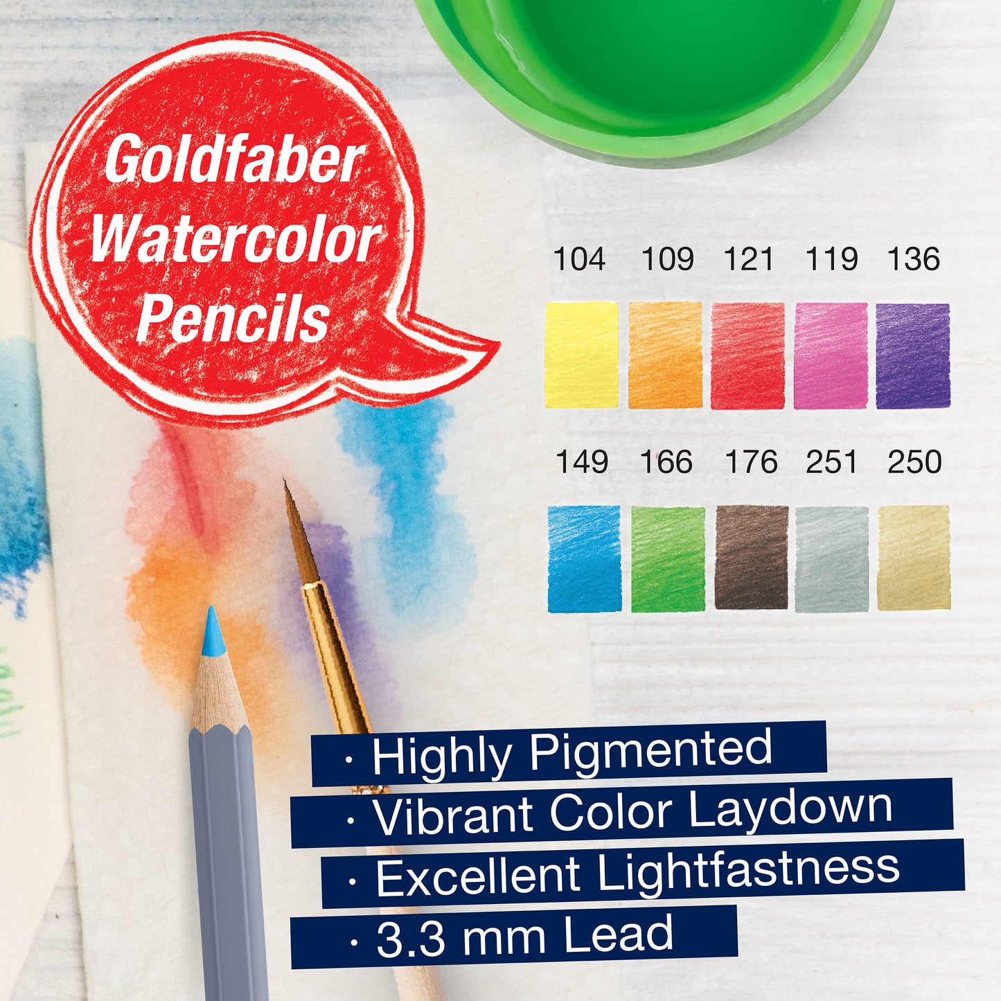 Art on the Go Watercolor Pencil Set for Hobby Artists