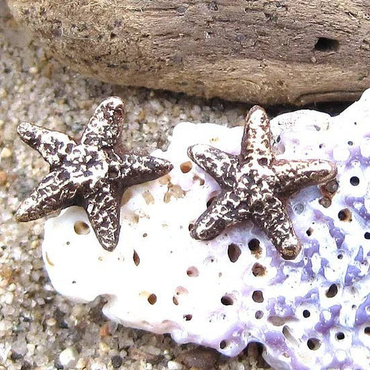 Starfish Studs: Silver