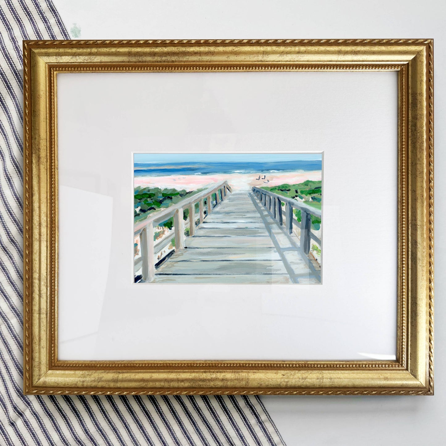 Beach Boardwalk, Unframed Print on Canvas: 8 x 10