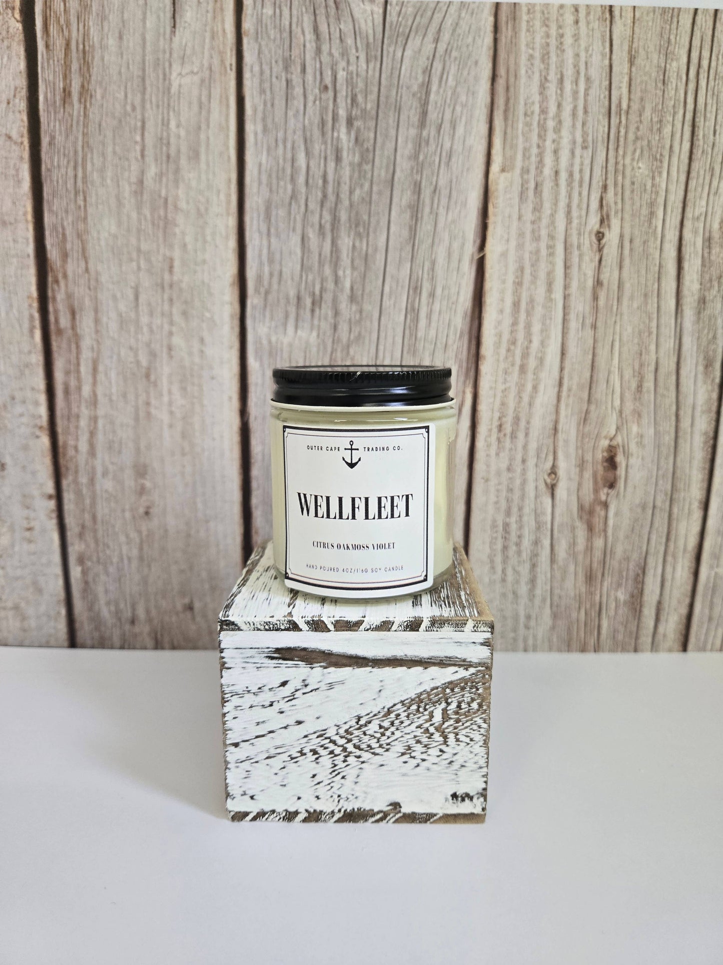 Wellfleet Cape Cod Soy Wax Crackling Wooden Wick Candle wholesale bulk: 8oz