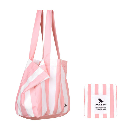 Medium Foldaway Tote Bags - Malibu Pink