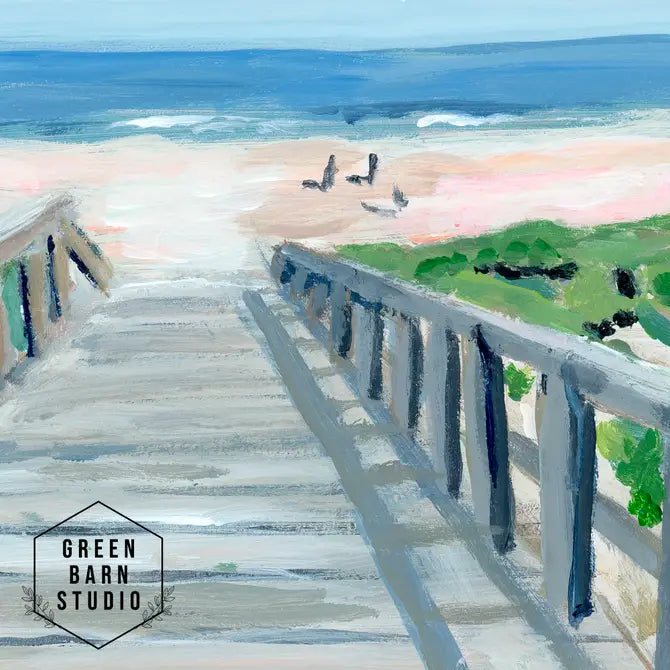 Beach Boardwalk, Fine Art Print