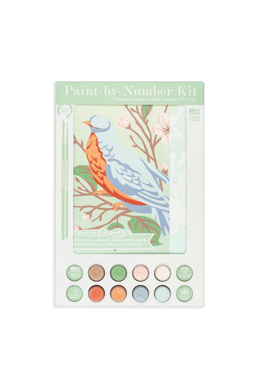 Bird on a Cherry Blossom Branch | 8x10 paint-by-number kit