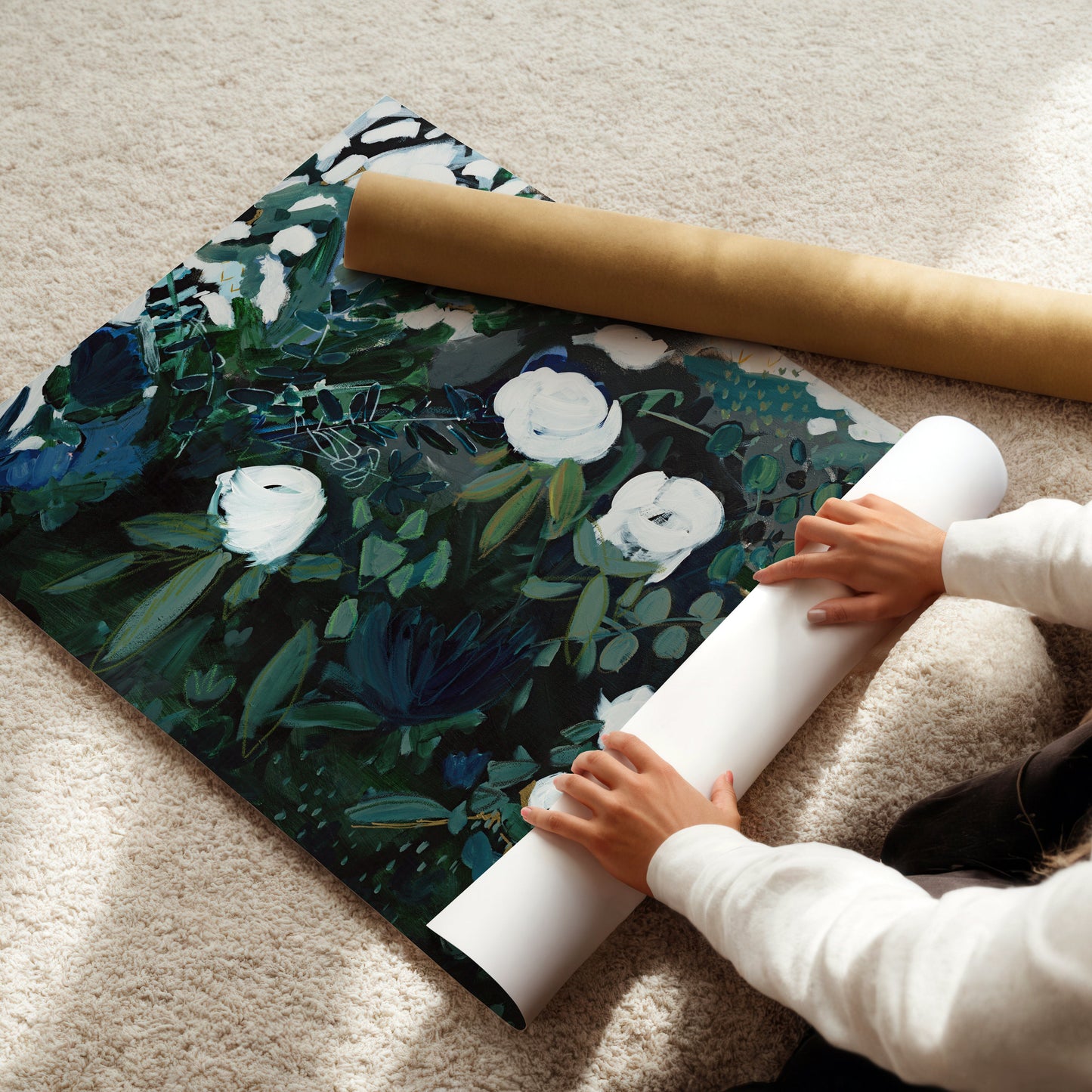 Black Floral Print, Fine Art Print