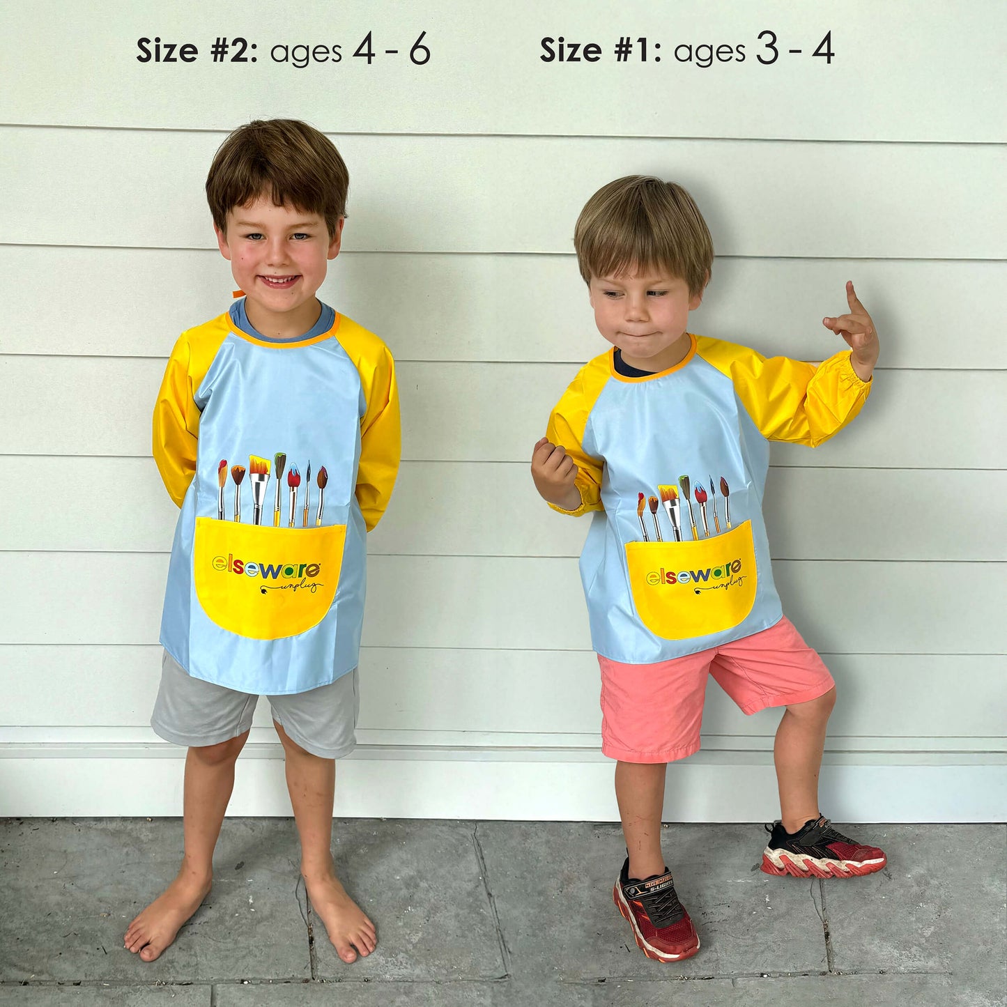 Art Smock with Pocket (Ages 3-6, 2 Sizes) Kid-Friendly