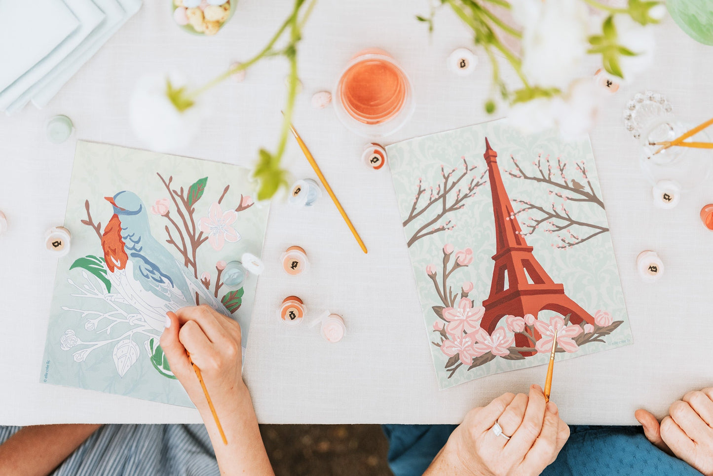 Bird on a Cherry Blossom Branch | 8x10 paint-by-number kit