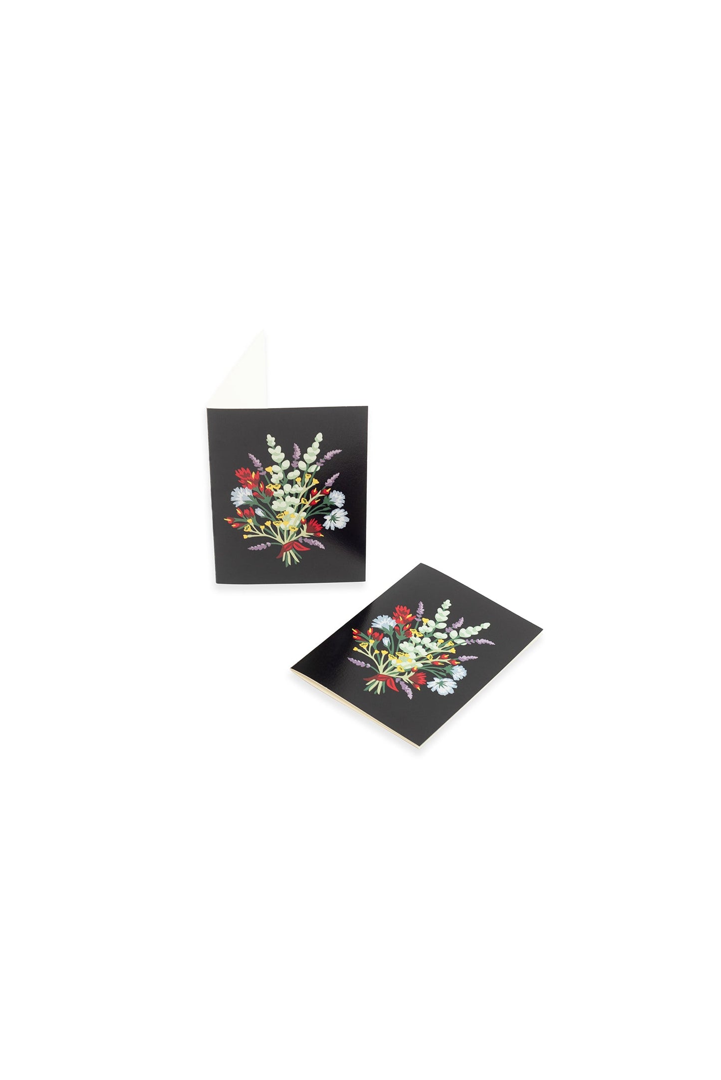 Florals (black) Mini Card Set