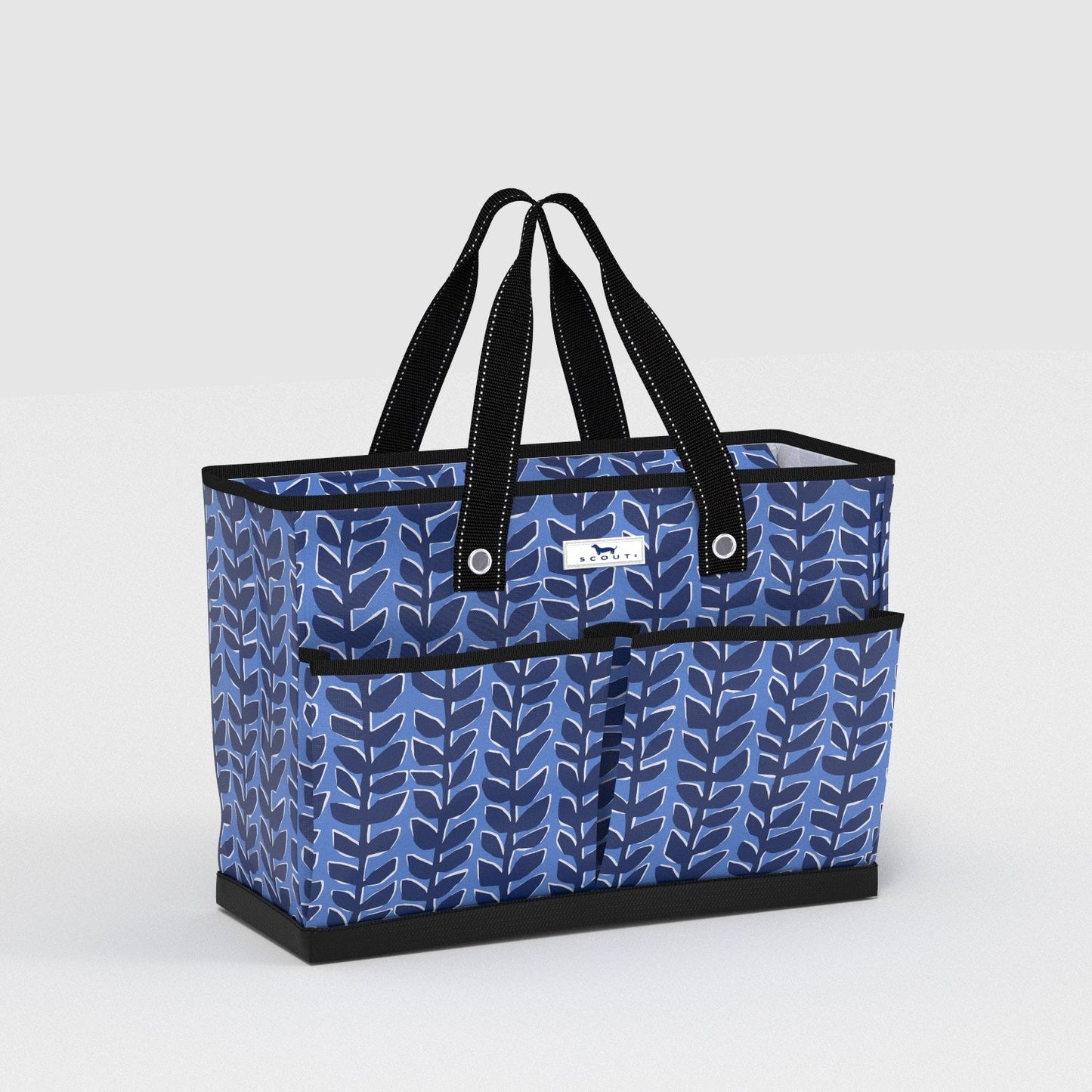 Ben Pocket Tote in Indigrow pattern