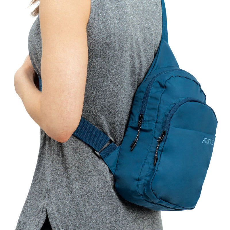 Fitkicks Hideaway Packable Sling - Blue