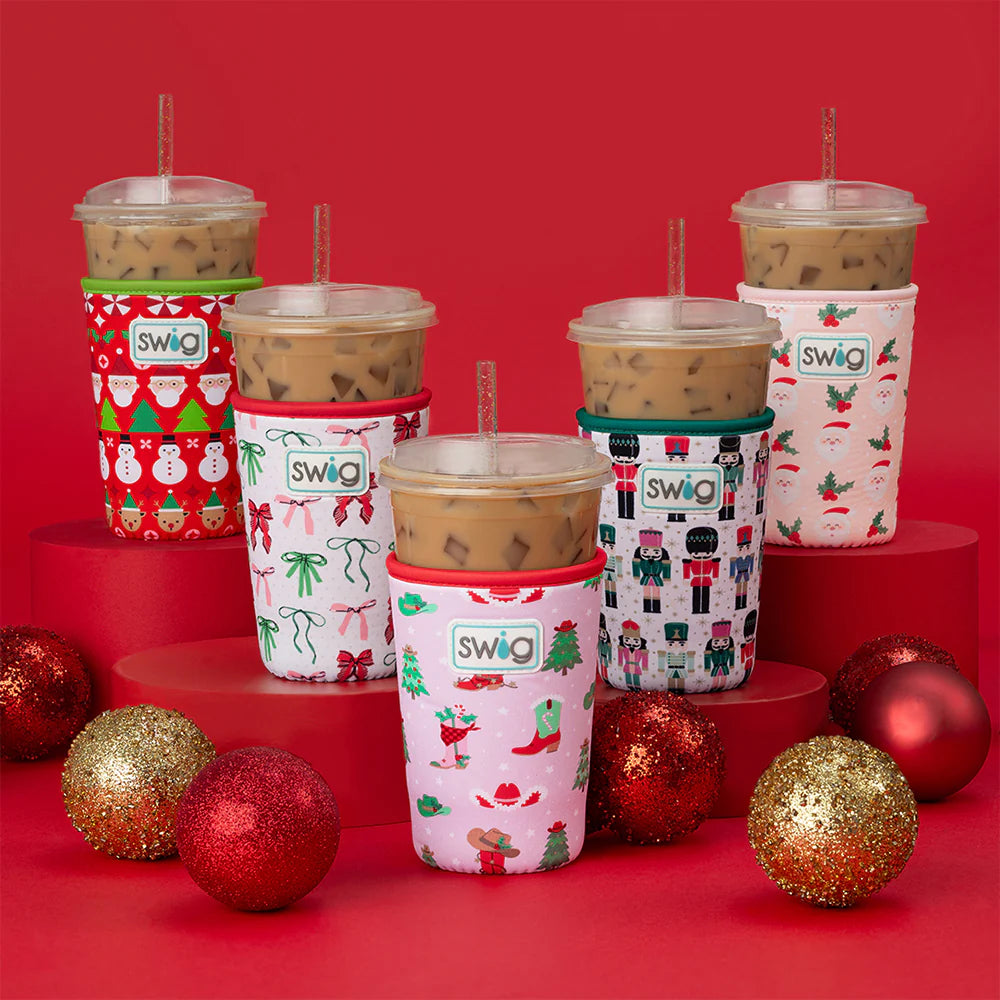 Holly Jolly 22oz Iced Cup Coolie