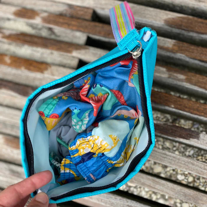 Cabana Clutch Wristlet - French Blue and Pool