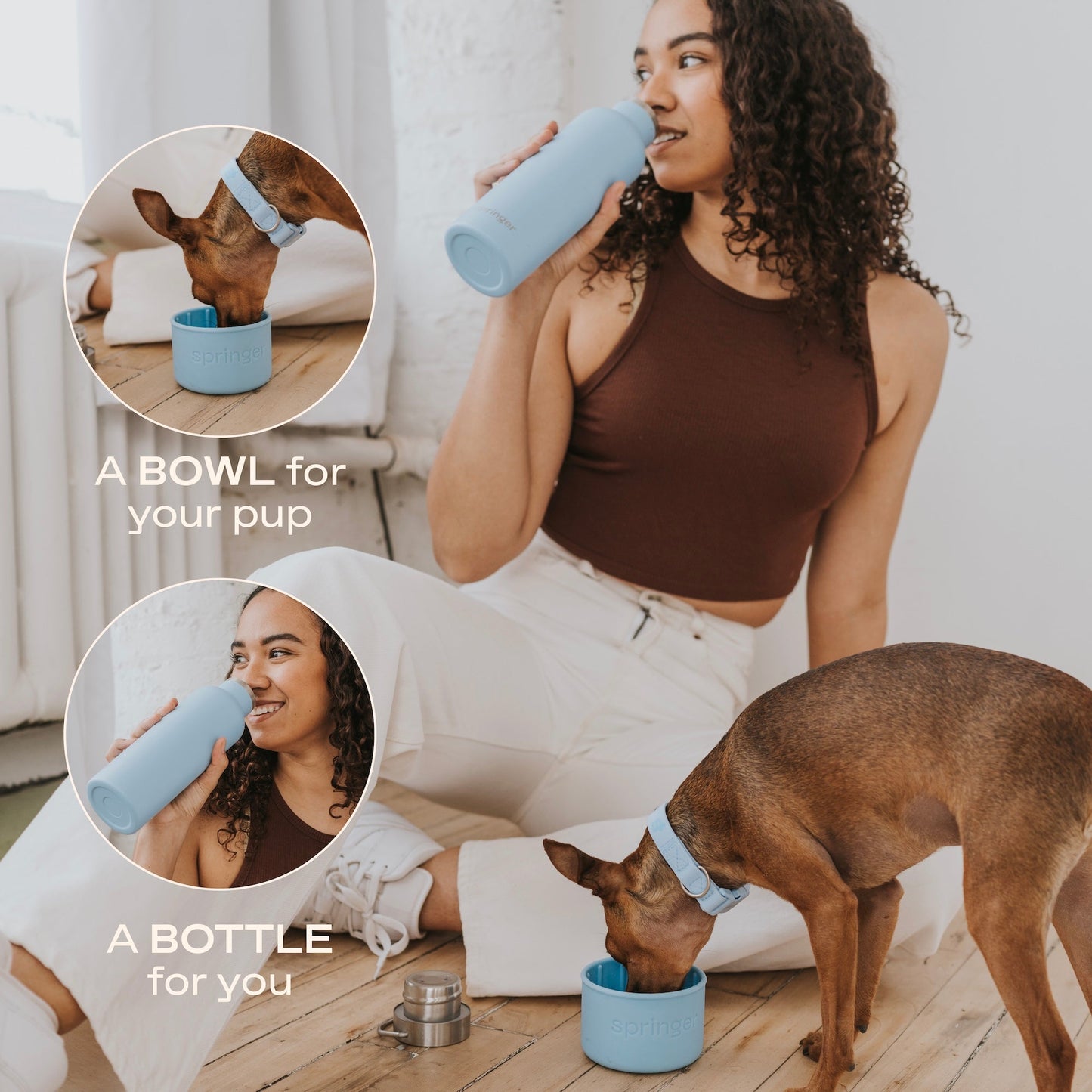 24oz Dog & Me Insulated Water Bottle