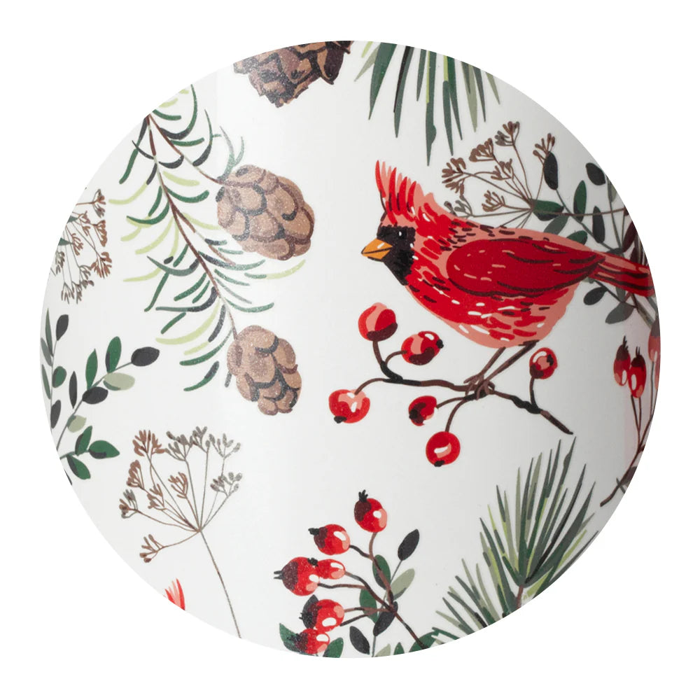 Winter Cardinals 18oz Travel Mug