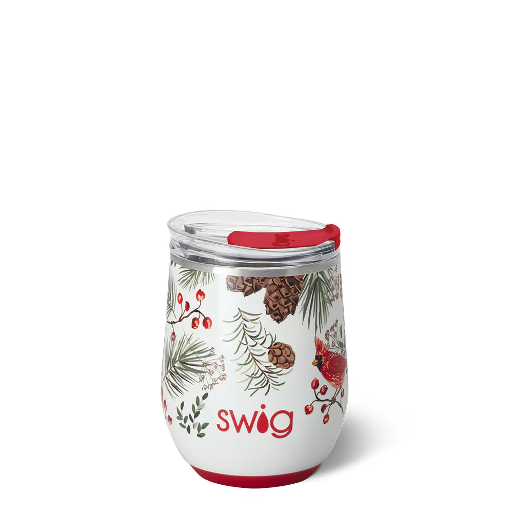 Winter Cardinals 12oz Stemless Wine Cup