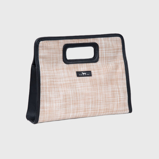 Sand Woven Sunset Clutch - Front