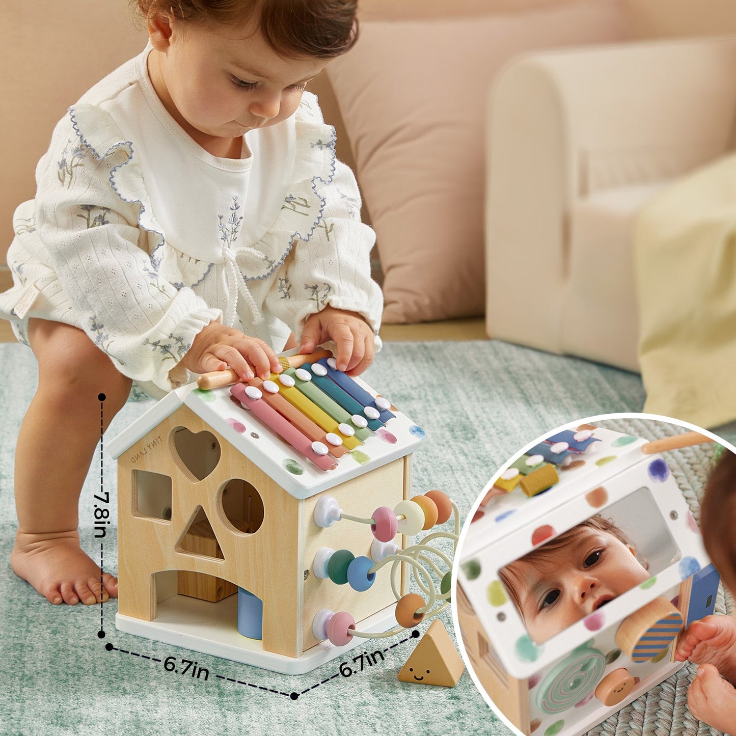 Tiny Land® Cottage Activity Cube - Morandi