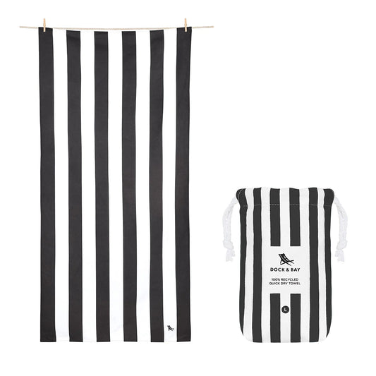 Kamari Charcoal Beach Towels