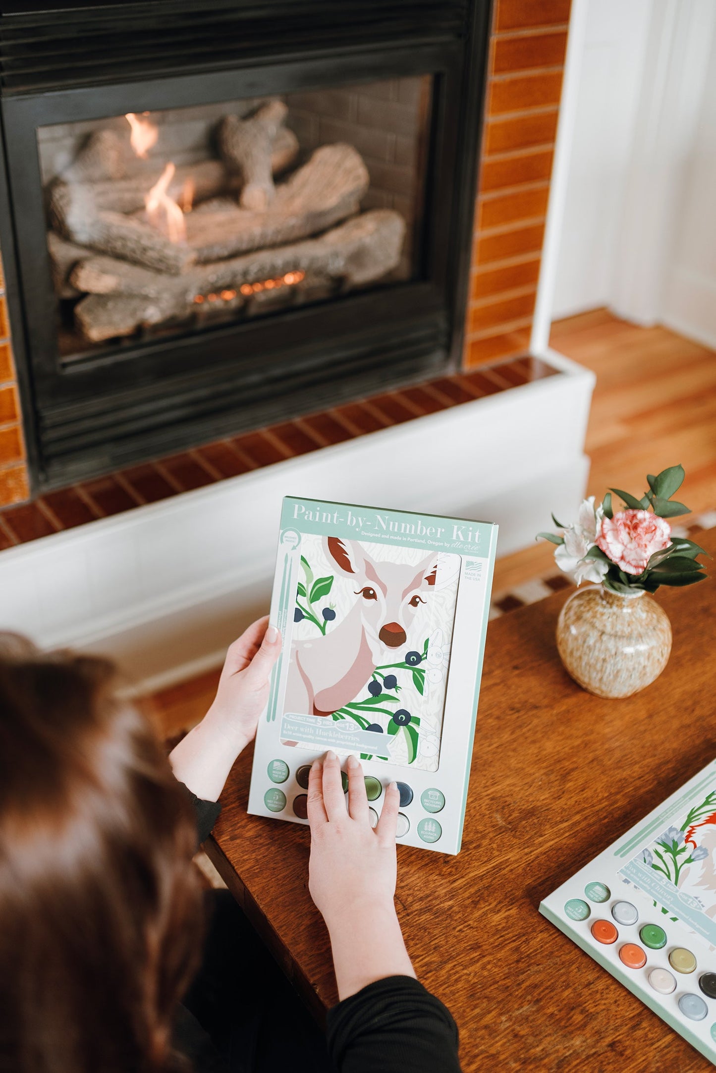 Deer with Huckleberries | 8x10 paint-by-number kit