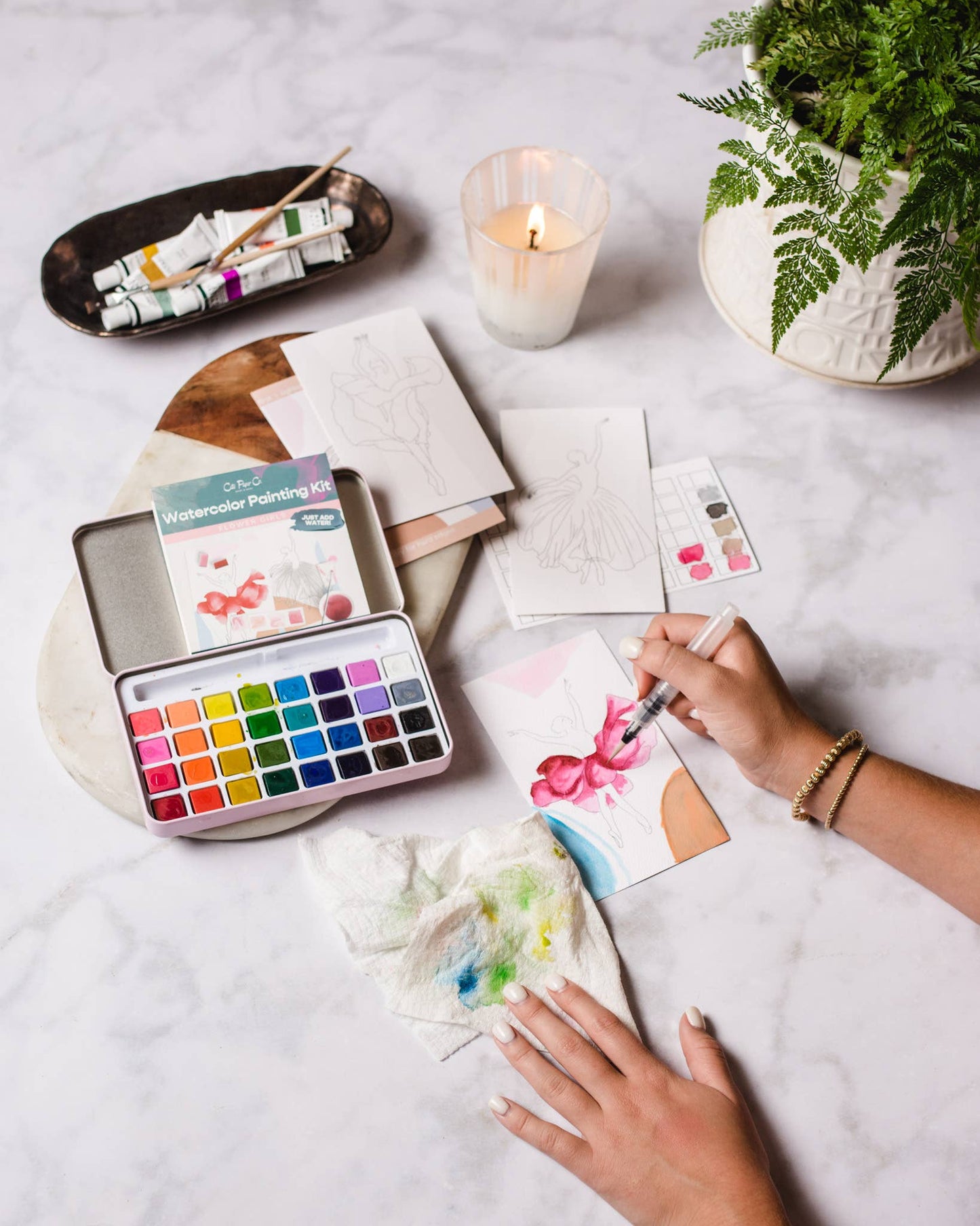 Cape Harbor watercolor painting kit