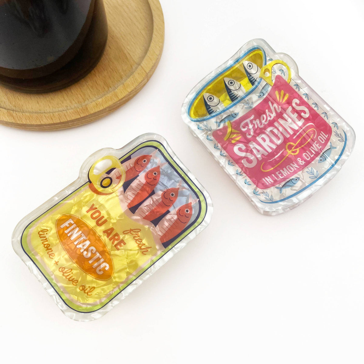 Funny Sardine Can Hair Claw Clip, Food Tin Hair Accessory