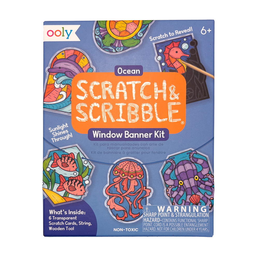 Mini Scratch & Scribble Window Banner Kit - Ocean