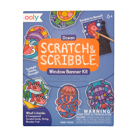 Mini Scratch & Scribble Window Banner Kit - Ocean