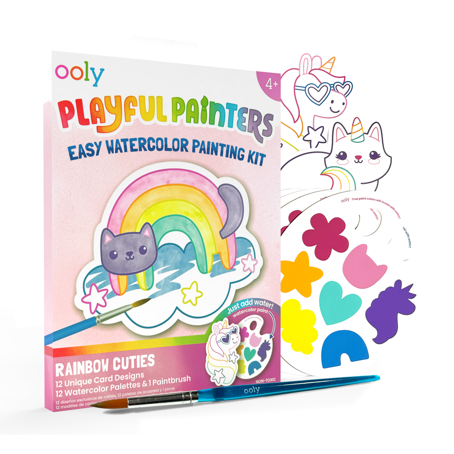 Playful Painters: Watercolor Painting Kit -Rainbow Cuties
