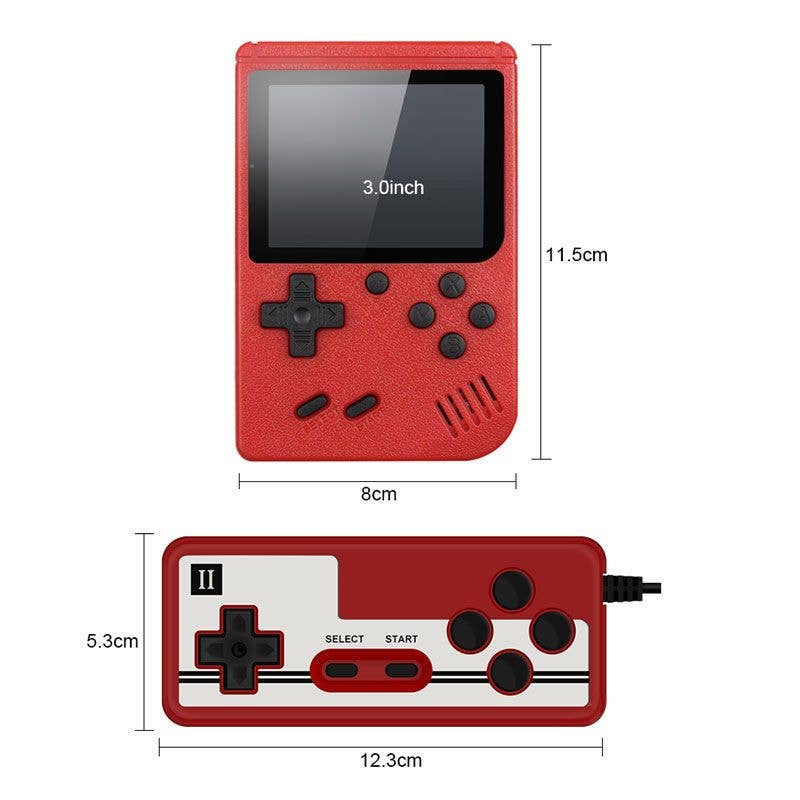 Retro Handheld Game Box Console with 400 Classic Games: Black