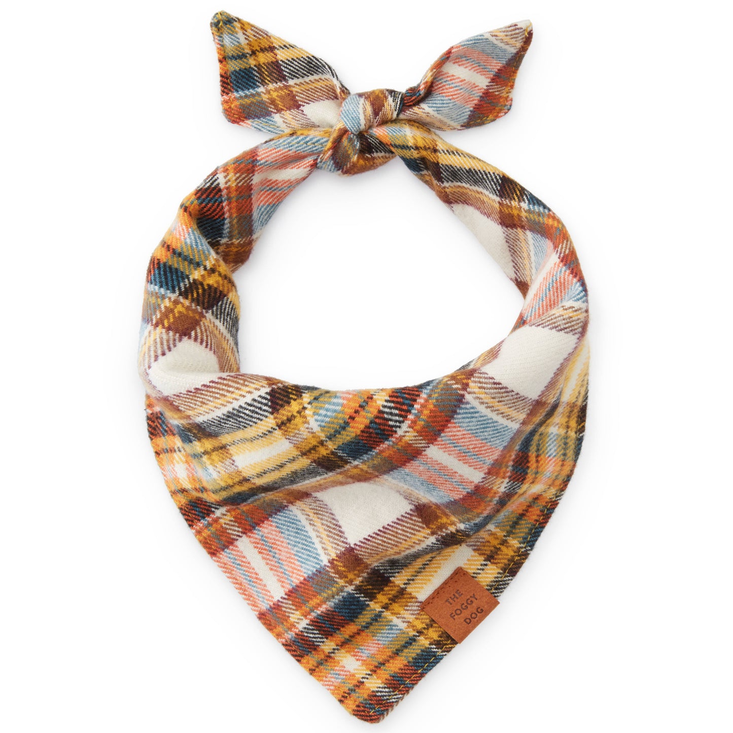 Cornucopia Flannel Fall Dog Bandana: Medium