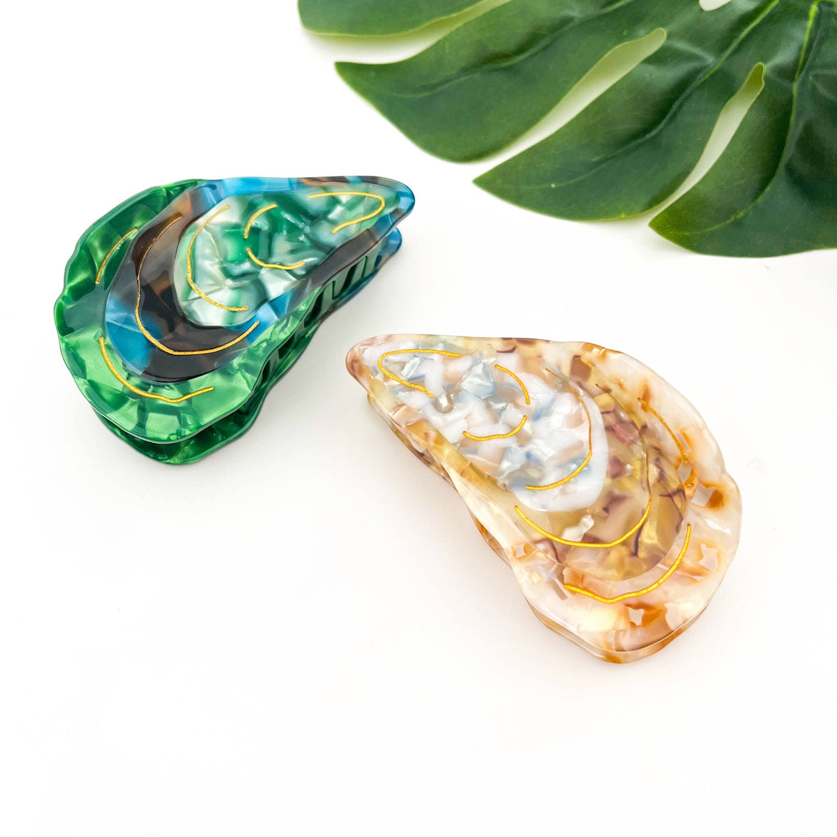 Oyster Shape Hair Claw Clip, Ocean Animal Hair Accessories
