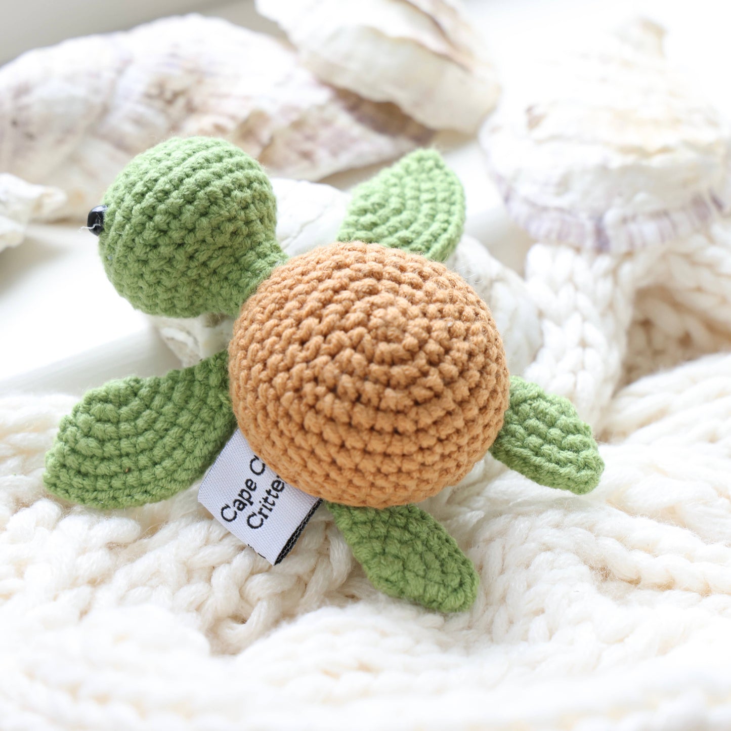 Cape Cod Critters USA handmade Crochet Sea Animals: Turtle