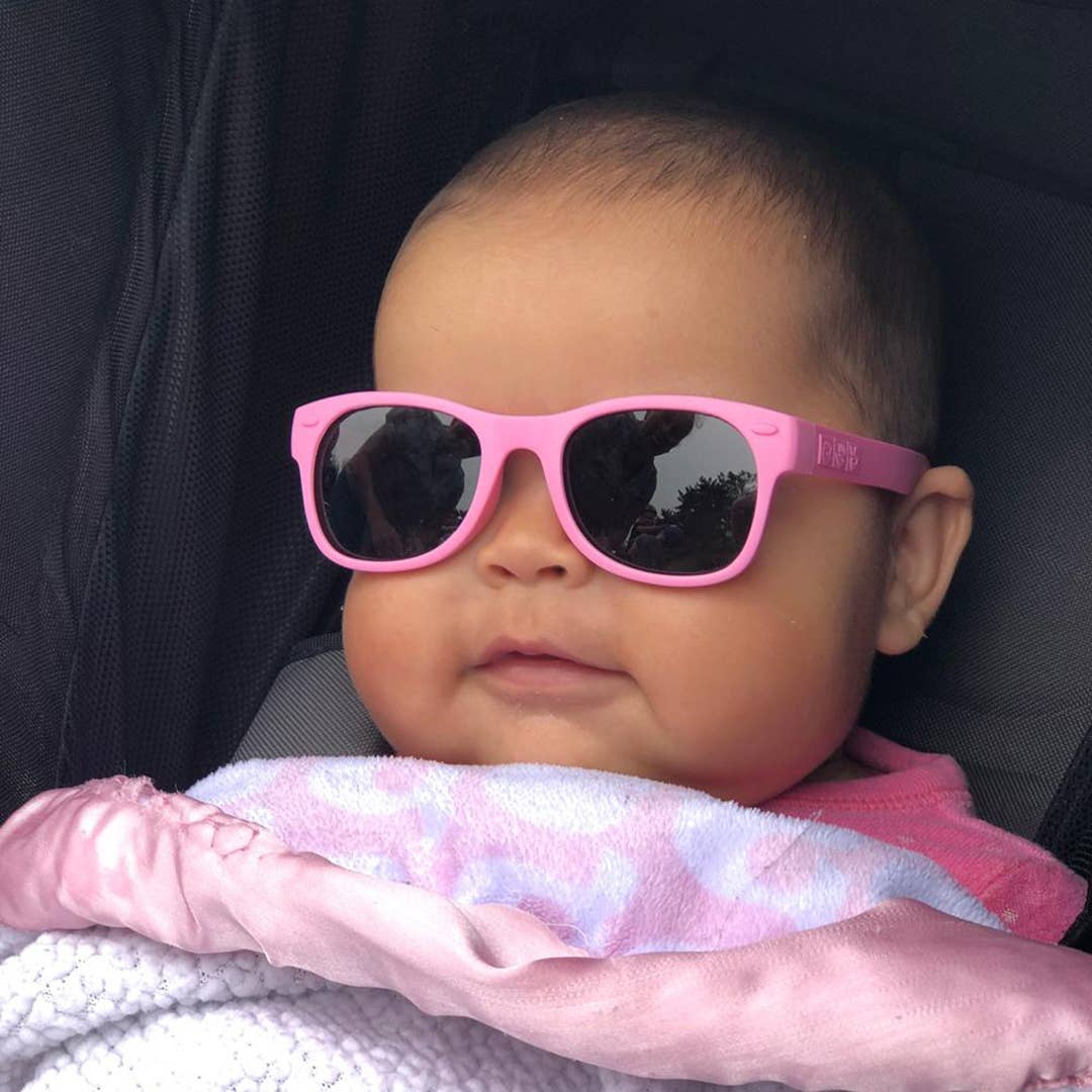 Light Pink Sunglasses: Grey Polarized Lens / Junior (Ages 5+)