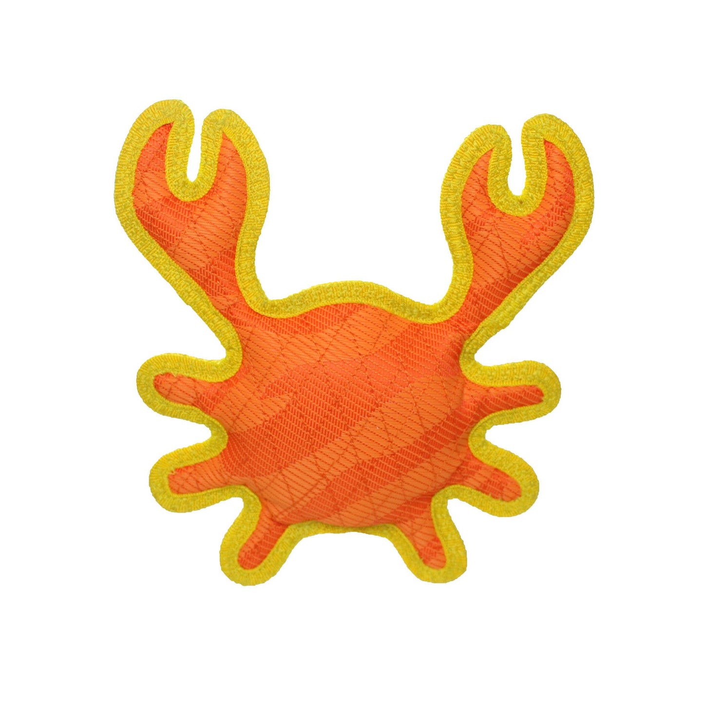 DuraForce Crab Tiger - Orange, Durable, Squeaky Dog Toy