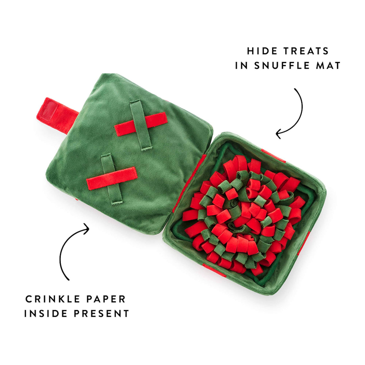 Holiday Present Interactive Snuffle Dog Toy
