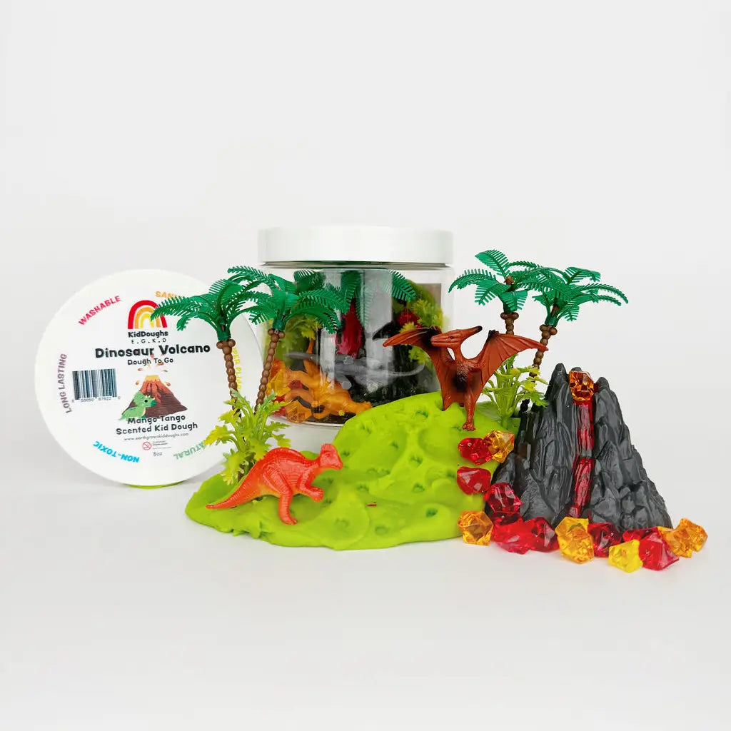 Dinosaur Volcano (Watersmellon) Dough-To-Go Play Kit