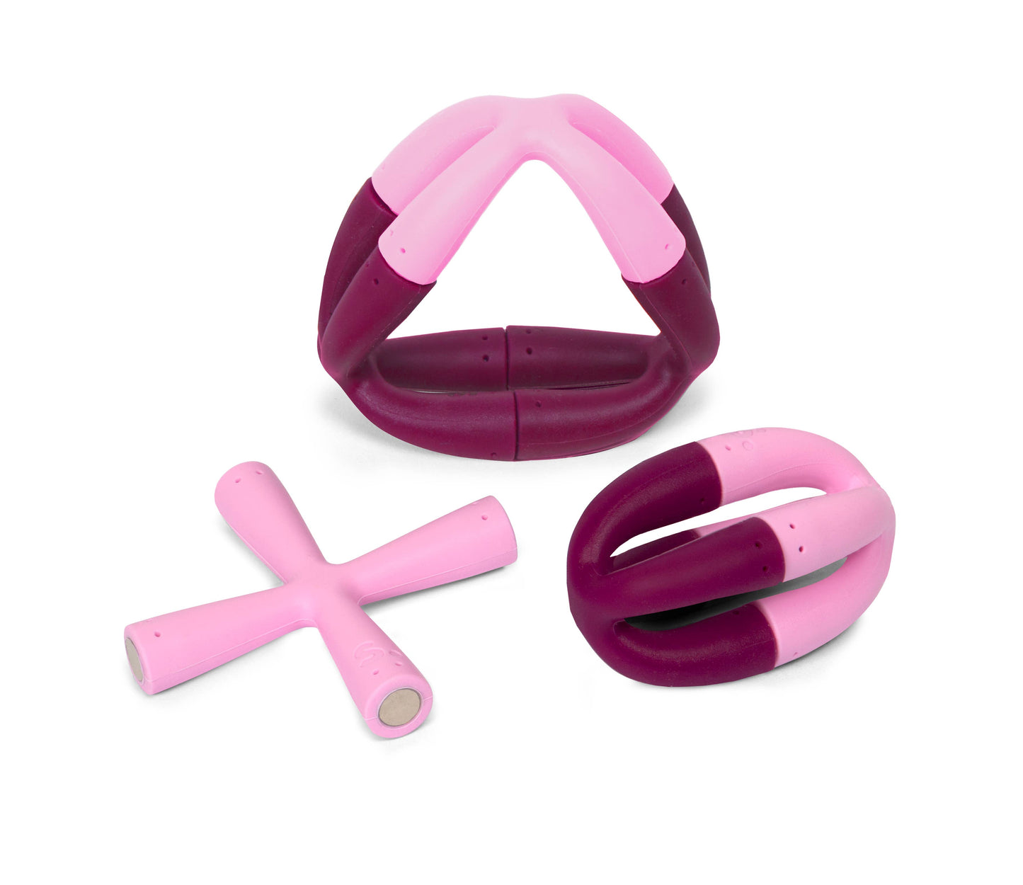 Fleks Flexible Silicone Fidget Magnets: Mulberry