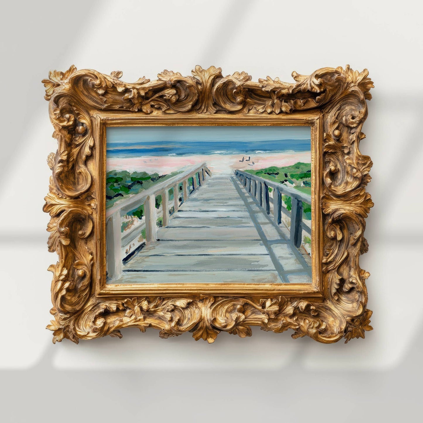 Beach Boardwalk, Unframed Print on Canvas: 4 x 6