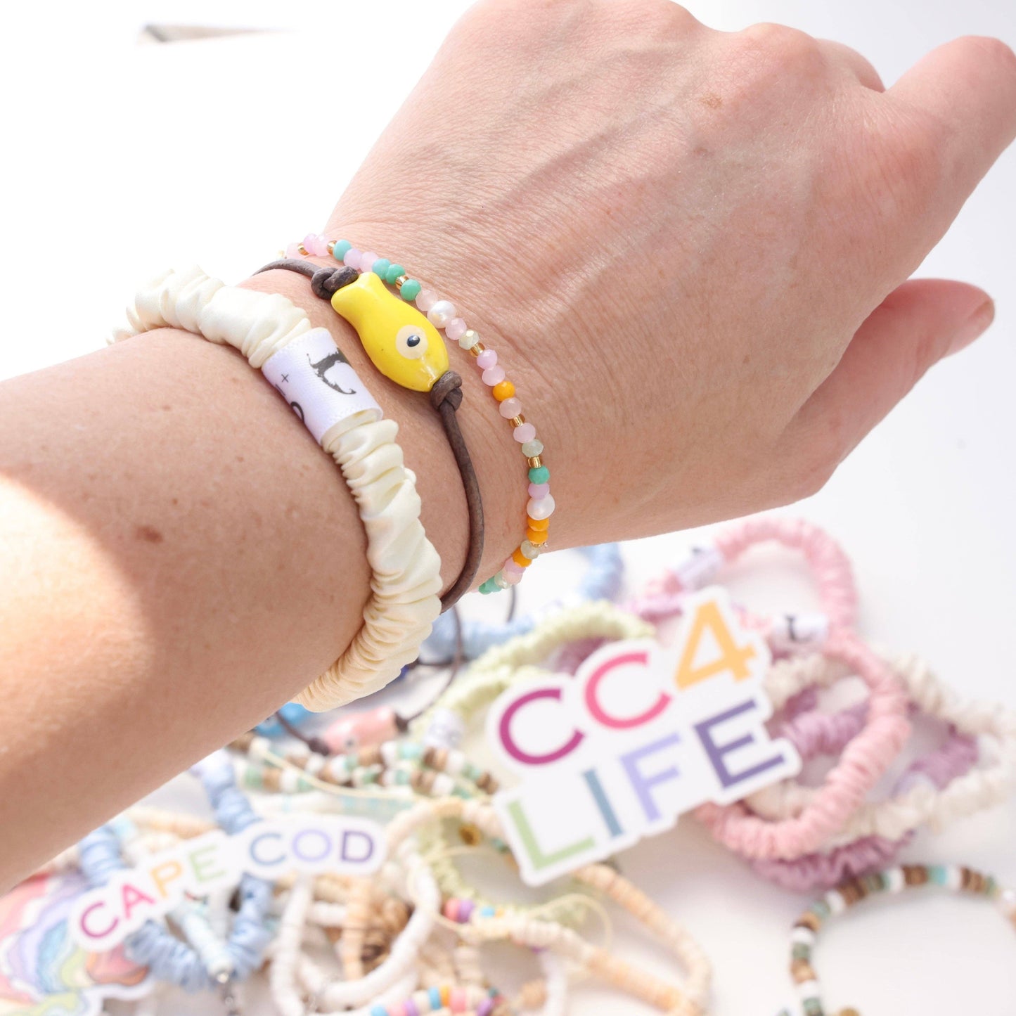 Sardine Fish Bracelet: Red / 6.5"