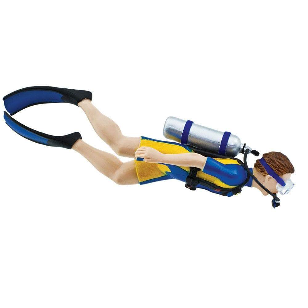 Safari Ltd Kevin scuba diver figurine top view