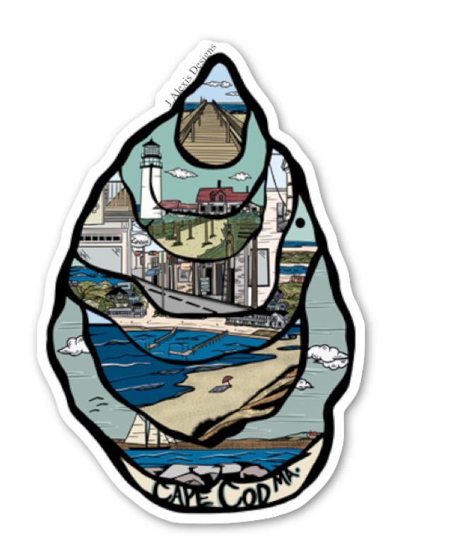 Cape Cod Oyster Sticker
