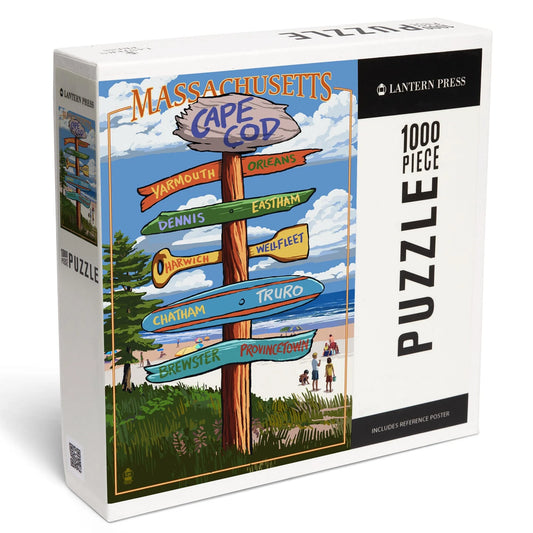 1000 Piece Puzzle, Cape Cod Destination Signpost