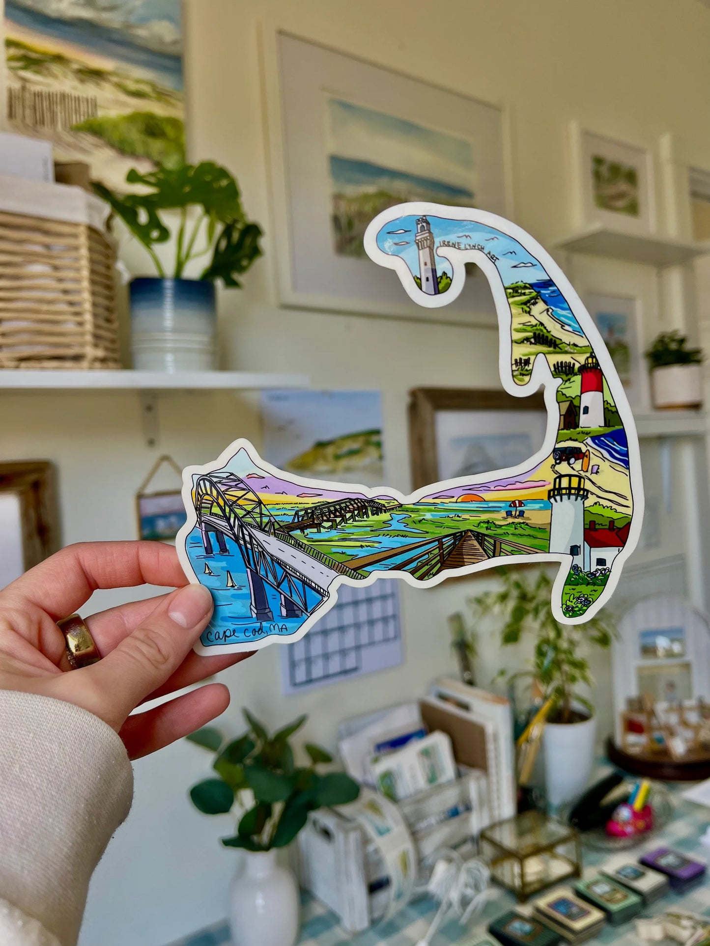 Cape Cod Map Sticker