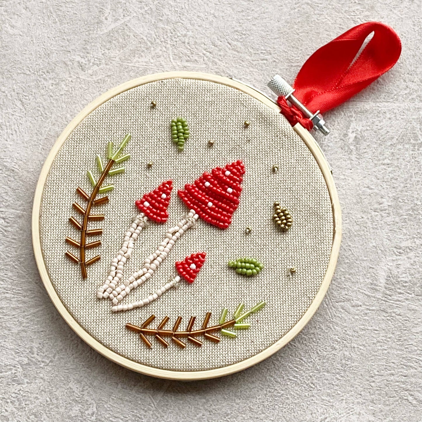 Toadstool Bead Embroidery Craft Kit