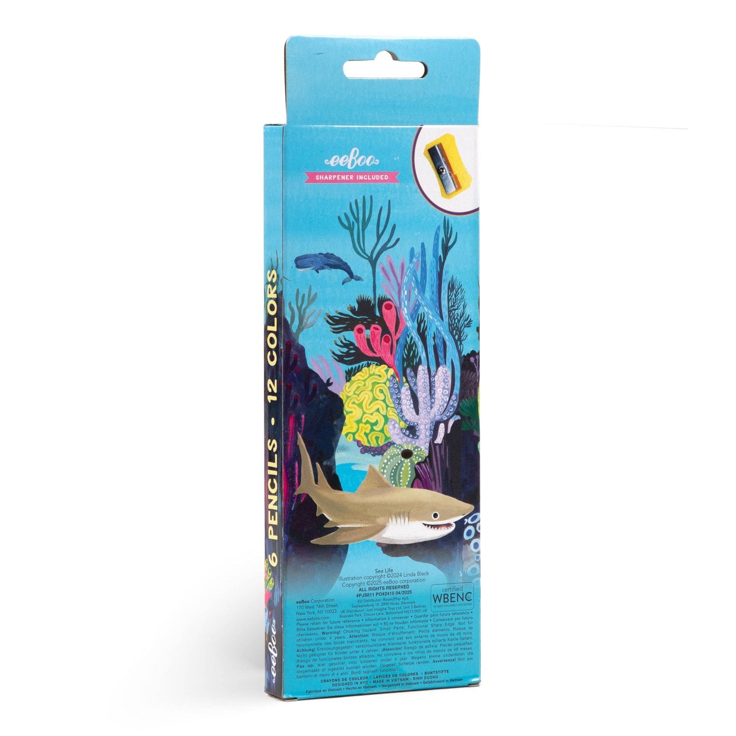 Sea Life 6 Jumbo Color Pencils