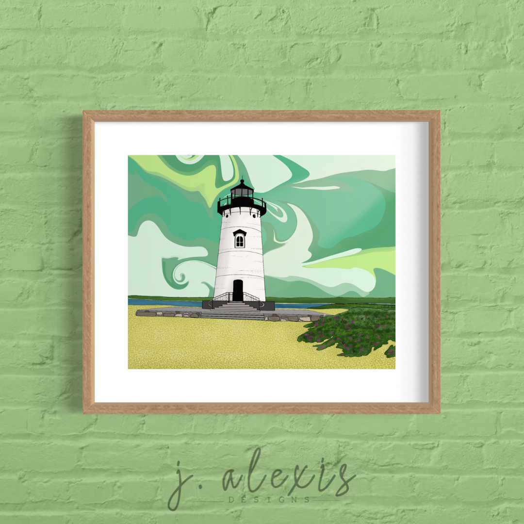 New England Lighthouse Prints: Long Point Light - Provincetown, MA