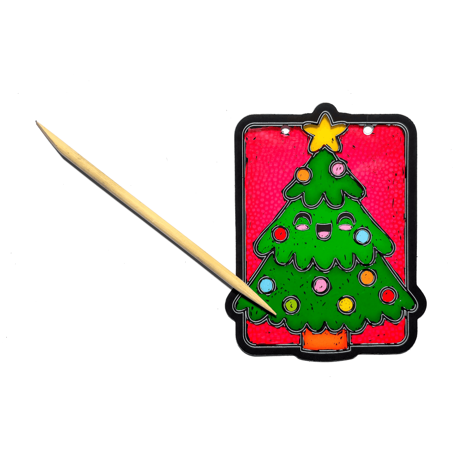 Mini Scratch & Scribble Window Banner Kit - Festive Friends