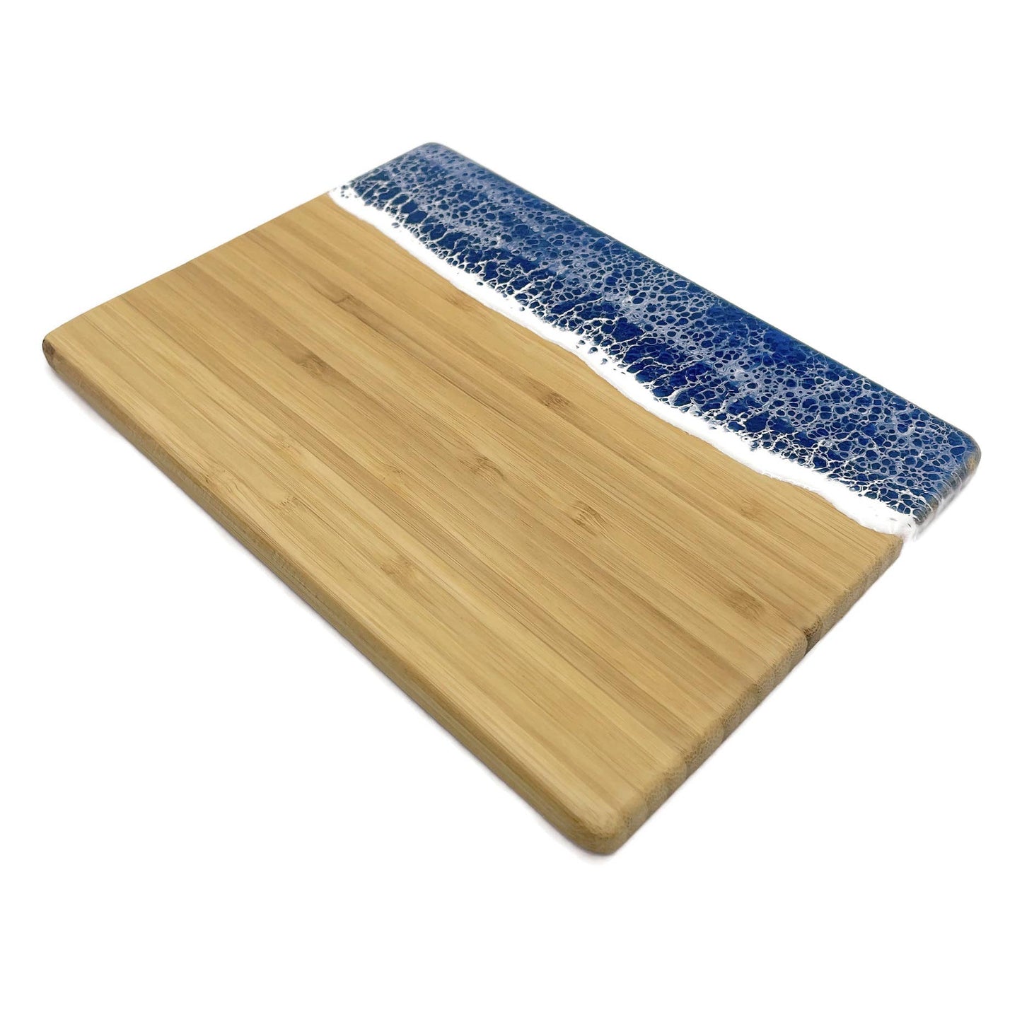 Ocean Wave Serving Board - Small: Vertical / Ocean Blue